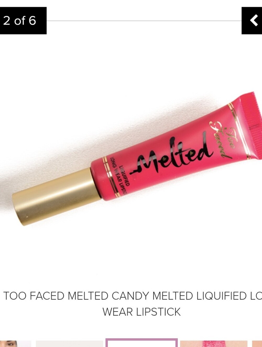 ❇️🧚‍♀️CANDY Too Faced DISCONTINUED Melted Liquid Lipstick NWOBox